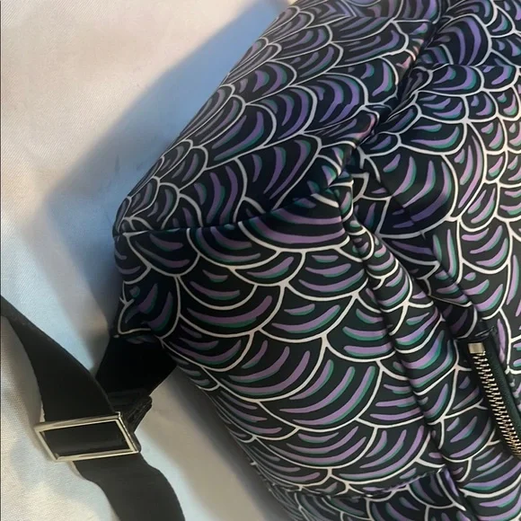 Kate Spade Purple and Black Backpack with Scallop Design - Picture 4 of 11